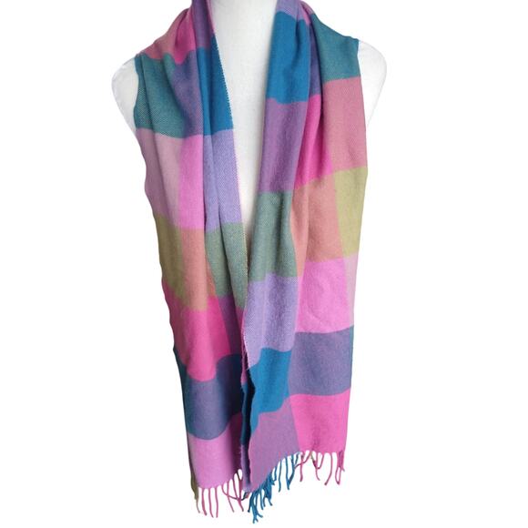 Made in England 100% Cashmere buffalo check plaid - Picture 5 of 5